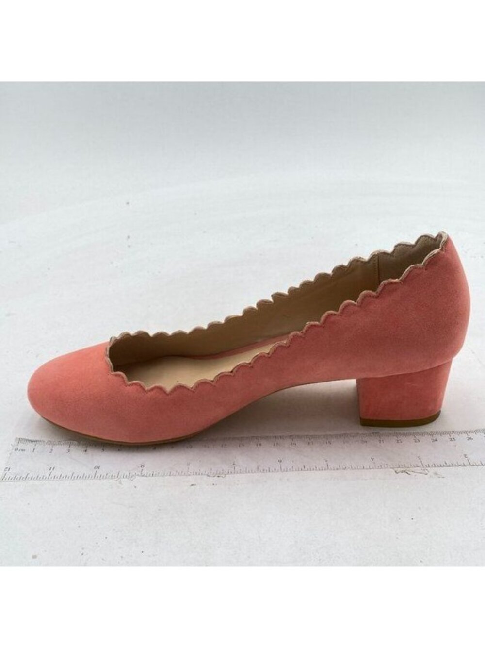 FSJ Women Chunky Block Mid Low Heel Pumps Slip-on Round Toe Dress Shoes Office